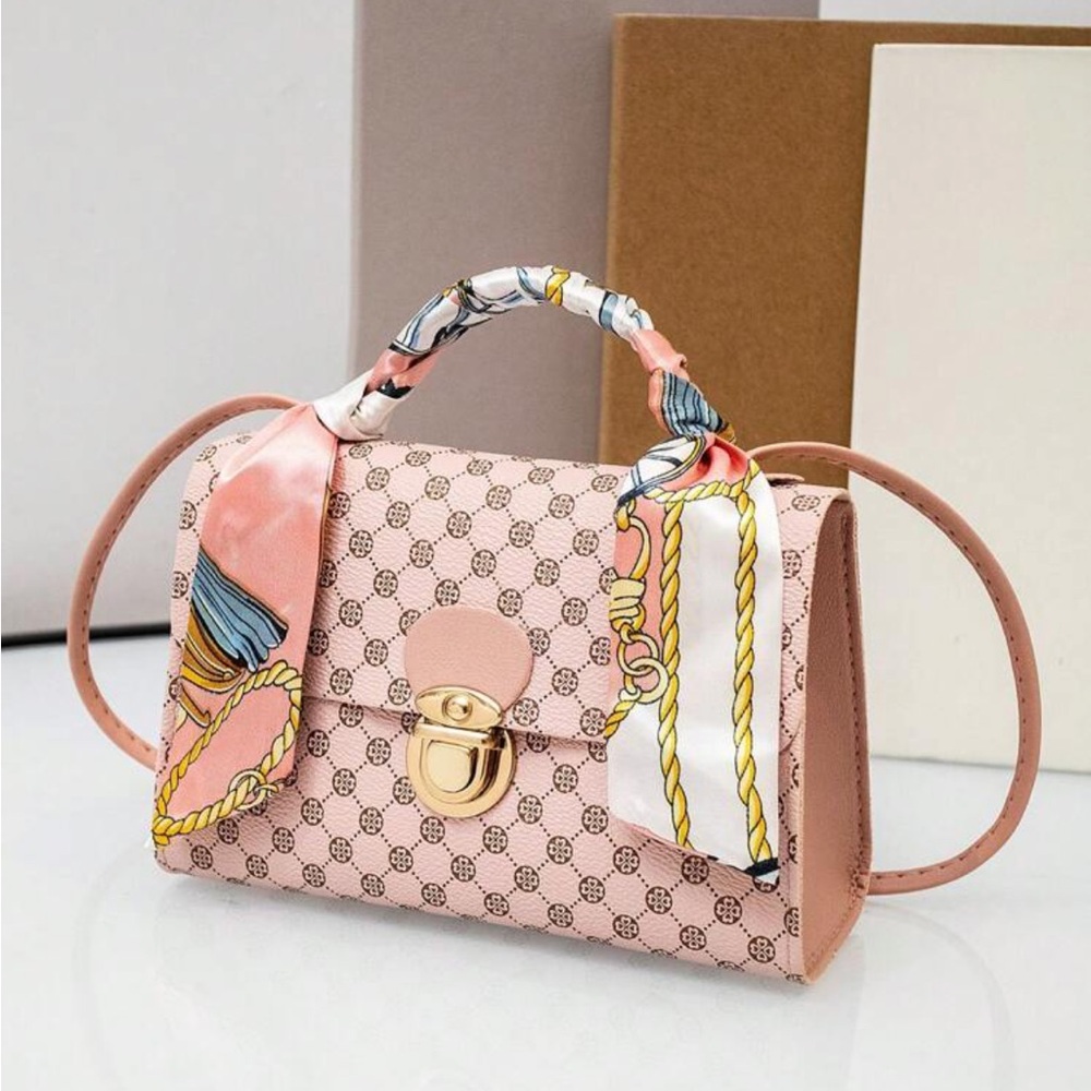 ⚠️Clearance Silk Scarf Handle Crossbody Bag - Picture 4 of 6